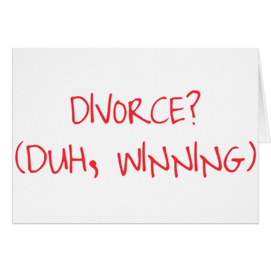 Divorce Winning! Cards (Front Horizontal)