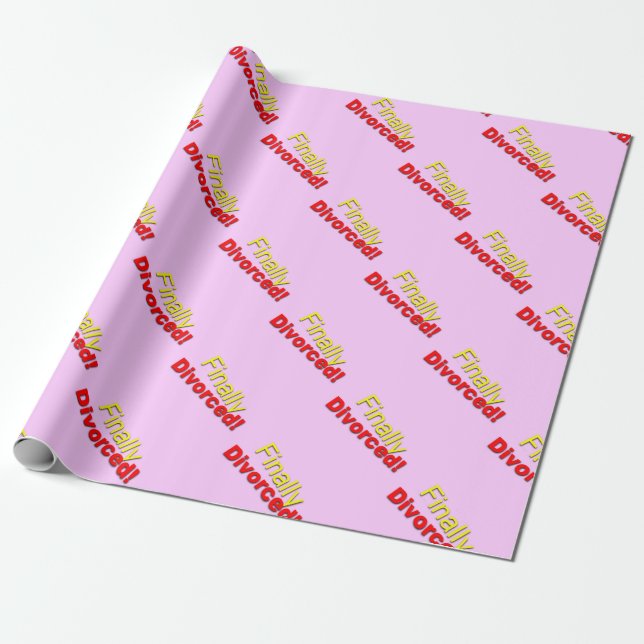 Divorce Wrapping Paper (Unrolled)