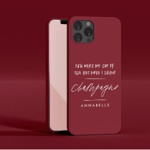 Divorce You were my cup of tea modern cherry red iPhone 13 Case