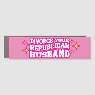 Divorce Your Republican Husband Bumper Car Magnet