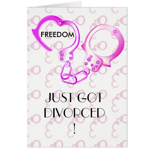 Divorced Freedom funny free at last Cards (Front)