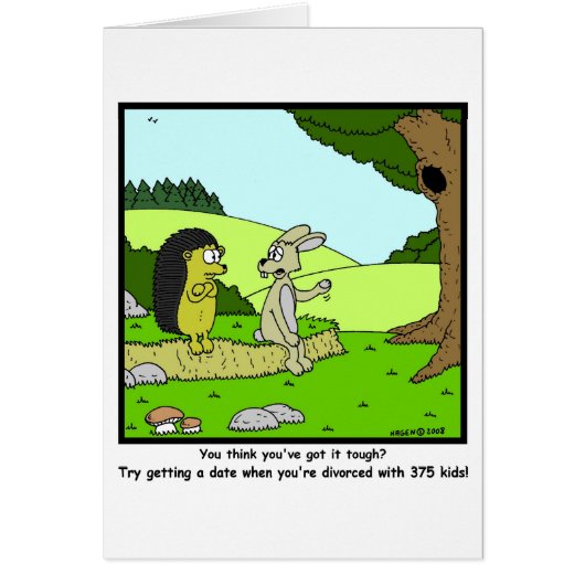 Divorced: Rabbit Cartoon Cards (Front)