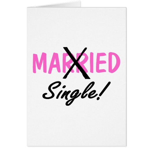 Divorced Single (Pink) Cards (Front)