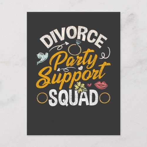 Divorced Wife Breakup Lady Friendship Support Postcard
