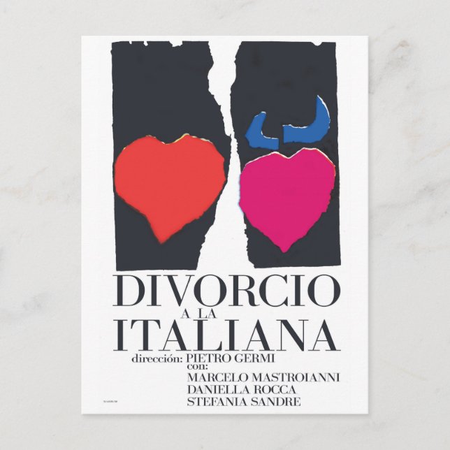 Divorcio a la Italiana Postcard (Front)