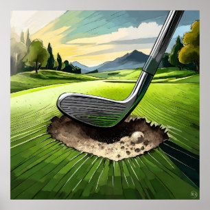 Divot King - Golf Art Print