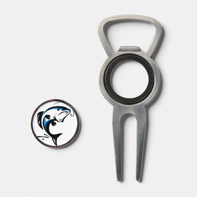 Divot Tool Bottle Opener with Marker (Front (Open))