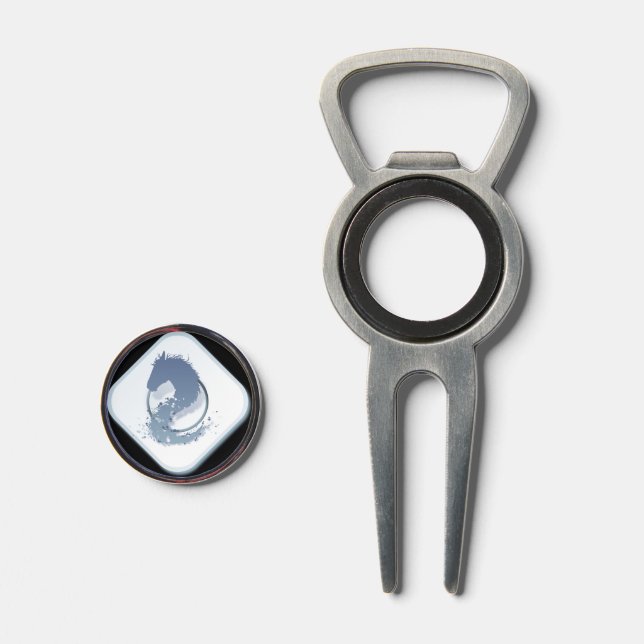 Divot Tool Bottle Opener with Marker (Front (Open))