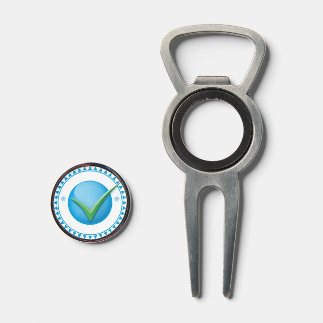 Divot Tool Bottle Opener with Marker (Front (Open))