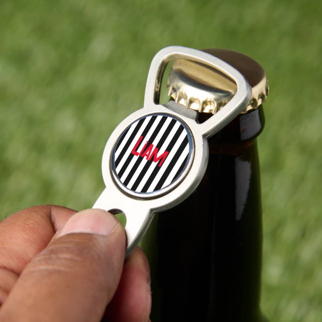 Divot Tool Bottle Opener with Marker Black & White (Insitu 2)