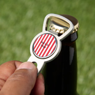 Divot Tool Bottle Opener with Marker Red & White