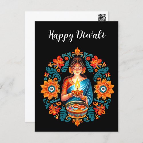 Diwali celebration postcard