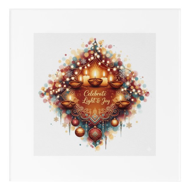 Diwali Christmas Fusion Art | Festive Light (Front)