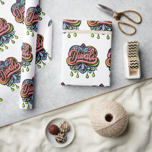 Diwali Colorful Hearts Wrapping Paper