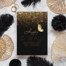 Diwali customisable luxurious black and gold