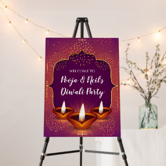 Diwali decor & Diwali Welcome sign Diwali poster
