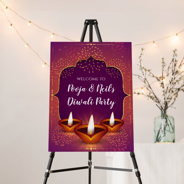 Diwali decor & Diwali Welcome sign Diwali poster (In Situ (Stand))