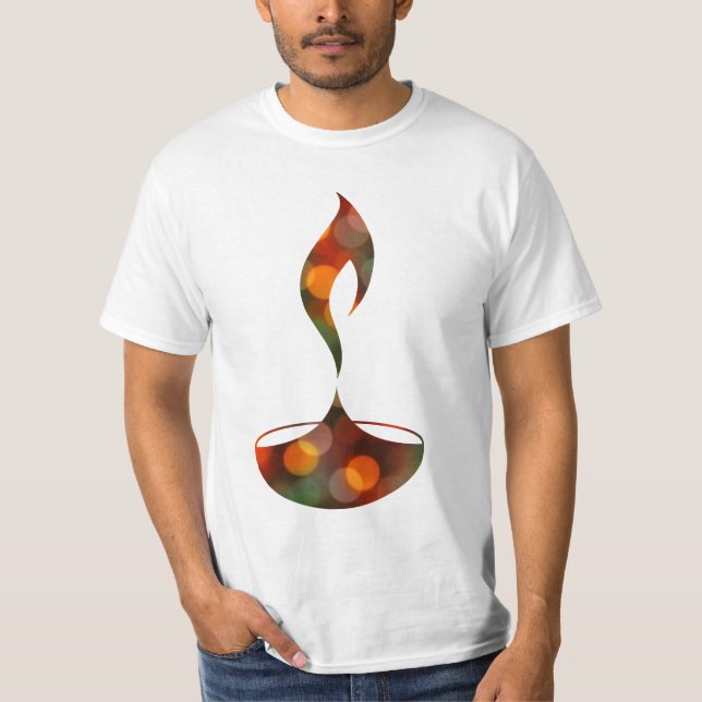 diwali diya bokeh candle T-Shirt (Front)