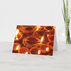 diwali diya candles card