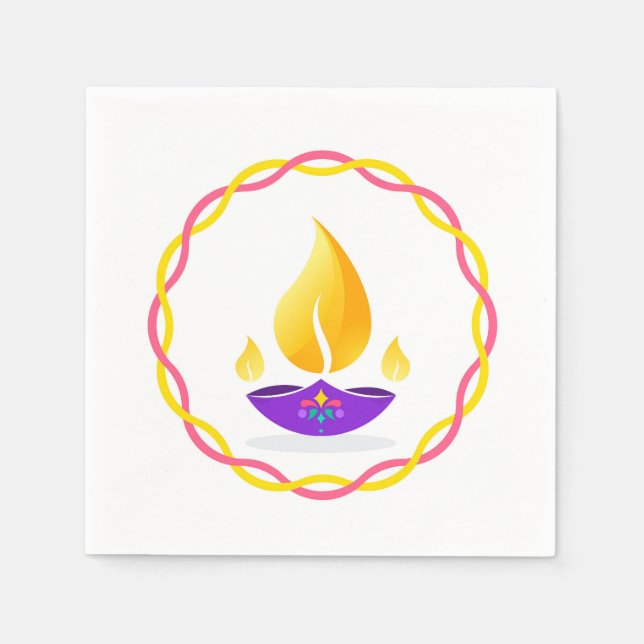 Diwali Diya Napkins (Front)