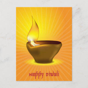 Diwali Diya - Oil lamp for dipawali celebration Postcard