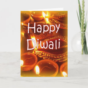 Diwali diyas card