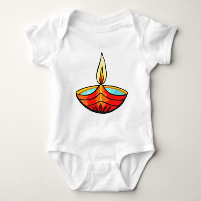Diwali Festival Lights Baby Bodysuit (Front)