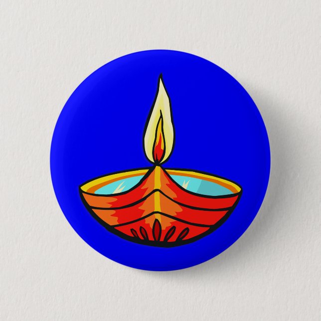 Diwali Festival Lights Button (Front)