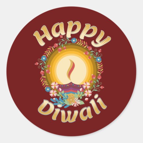 Diwali Festival of Lights Hindu Sikh Jain Classic Round Sticker