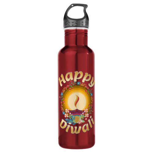 Diwali Festival of Lights Hindu Sikh Jain Stainless Steel Water Bottle