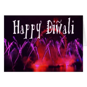 Diwali fireworks card