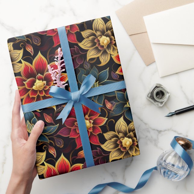 Diwali Florals Wrapping Paper (Gifting)