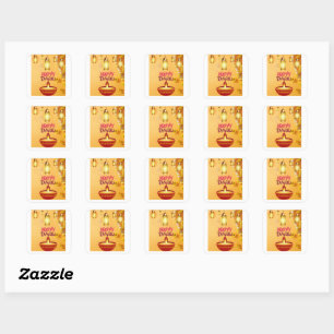 Diwali Greeting Card – Festival of Lights Wishes Square Sticker
