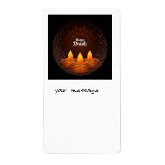 diwali greeting card label