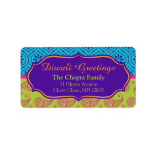 Diwali Greeting Holiday Address Label