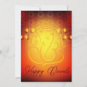 Diwali greeting holiday ganesha om card