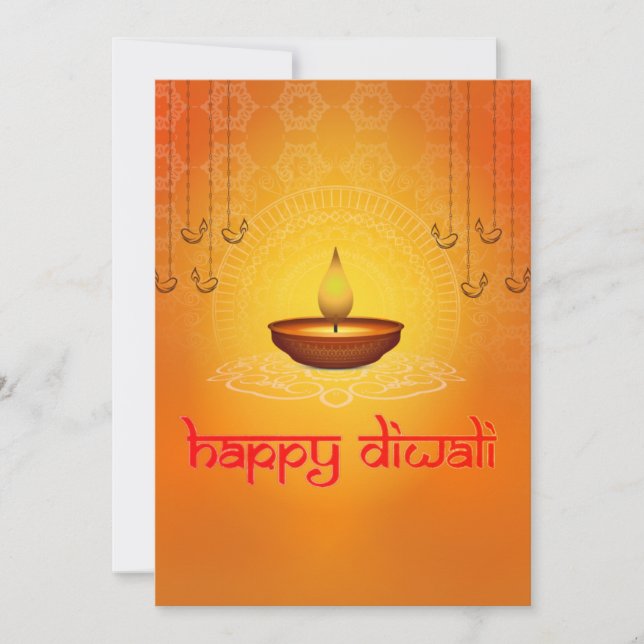 Diwali greeting traditional holiday card (Front)