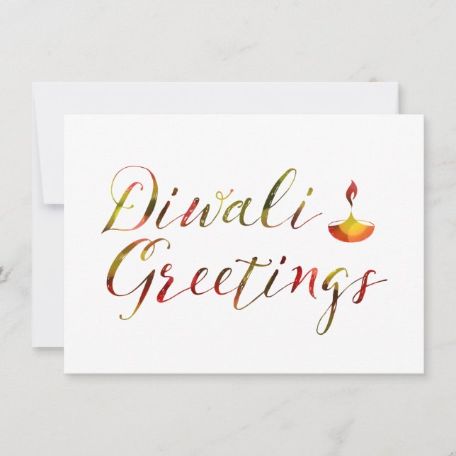 diwali greetings bokeh card (Front)