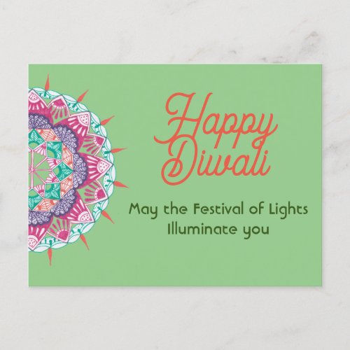 Diwali greetings  postcard