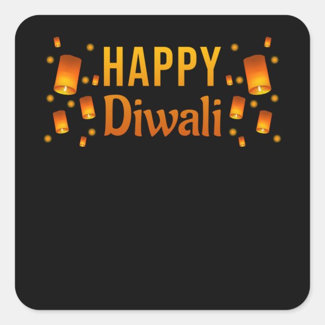 Diwali Happy Diwali Square Sticker (Front)