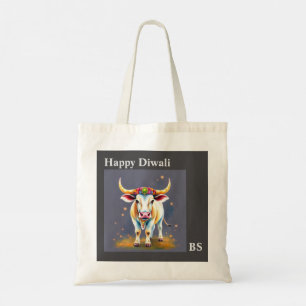 Diwali Holy Cows: Playful Disguise Designs Tote Bag