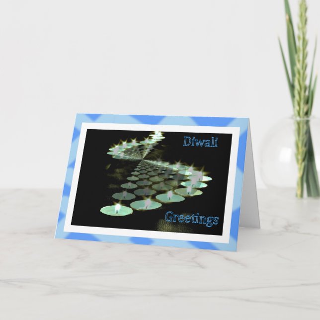 Diwali Indian Festival of Light tealight candle Card (Front)