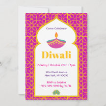 Diwali Invitation Party Card