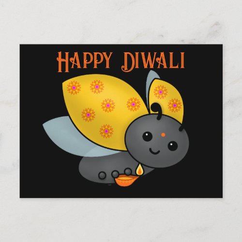 Diwali Ladybug with Deepa Postcard