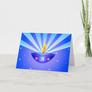 Diwali lamp - card