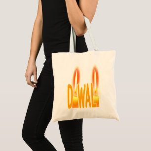 Diwali Lights Funny Candlelight Typography Tote Bag