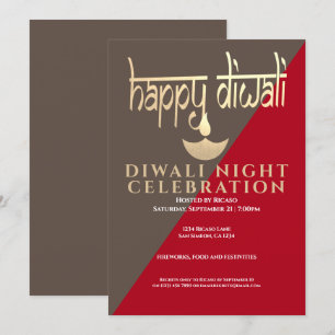 Diwali Night Celebration Of Light Invitation