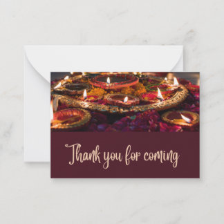Diwali Party - Thank you for Coming Note Card