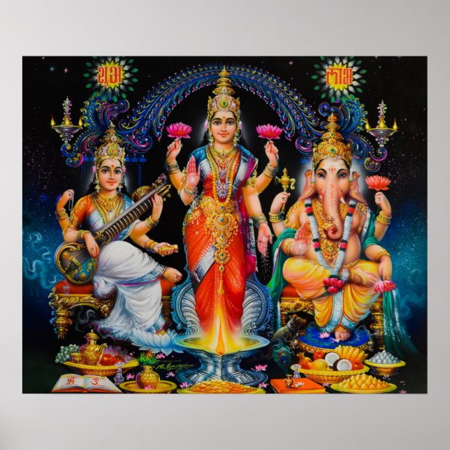 Diwali Pooja by M Ramalingam Poster (Front)