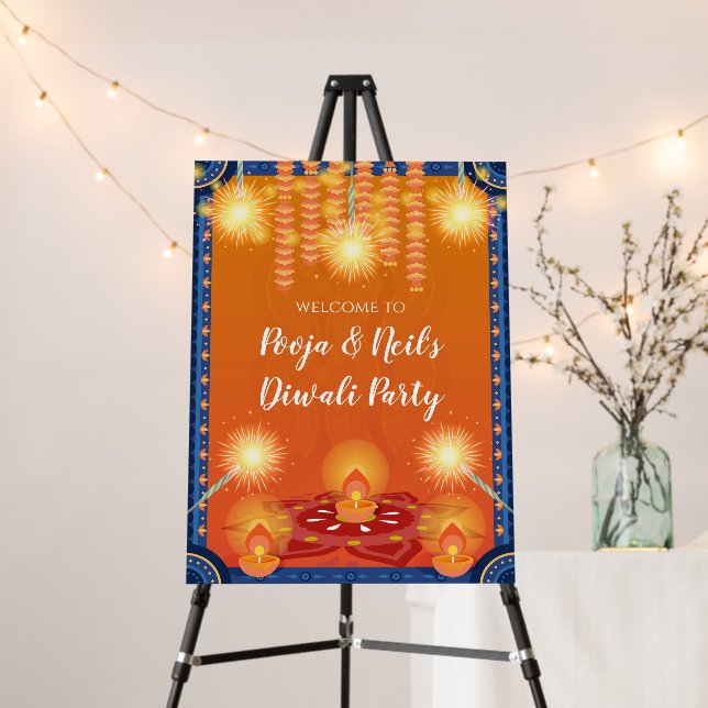 Diwali poster Diwali decor & Diwali party welcome (In Situ (Stand))